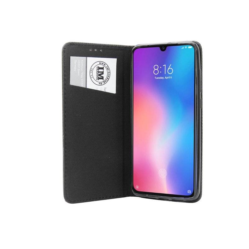 Buch Tasche Smart" für XIAOMI MI 9 Handy Hülle Etui Brieftasche Schutzhülle mit Standfunktion, Kartenfach Schwarz"