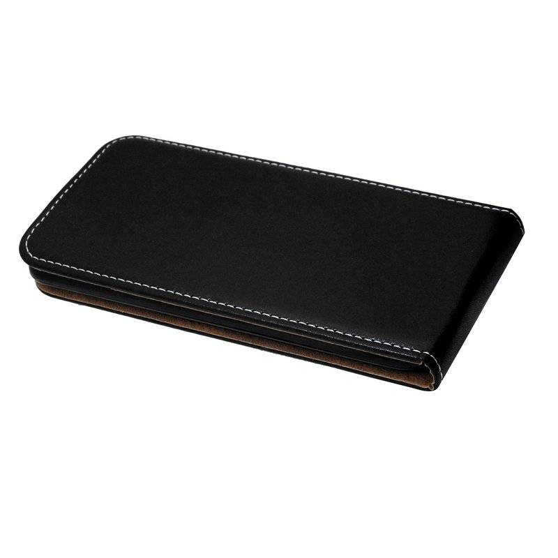 Flip Case kompatibel mit HUAWEI Y7 2019 Handy Tasche vertikal aufklappbar Schutzhülle Klapp Hülle Schwarz