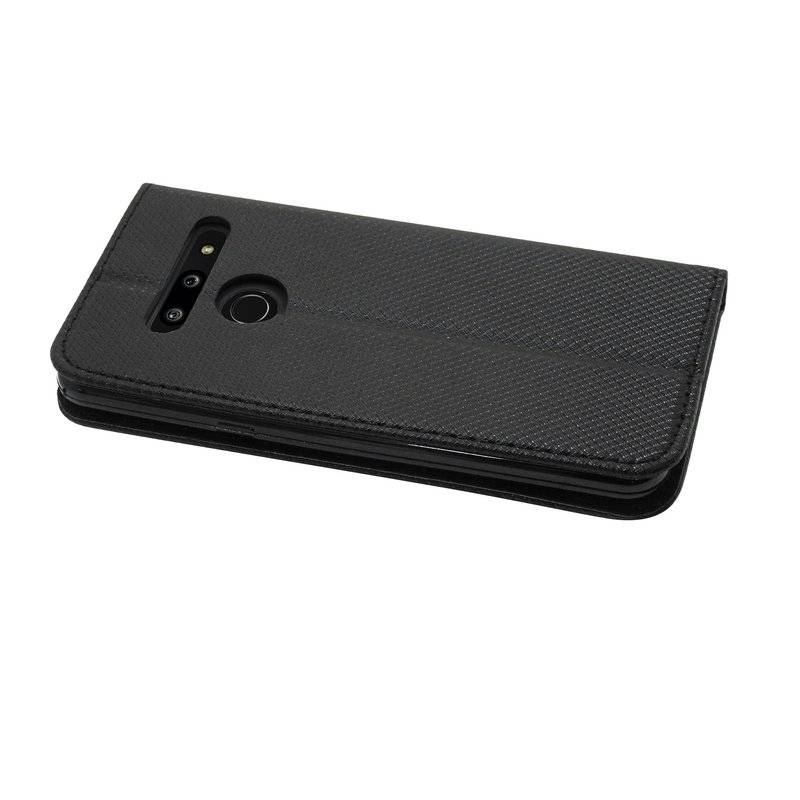 Buch Tasche Smart" für LG G8 ThinQ Handy Hülle Etui Brieftasche Schutzhülle mit Standfunktion, Kartenfach Schwarz"