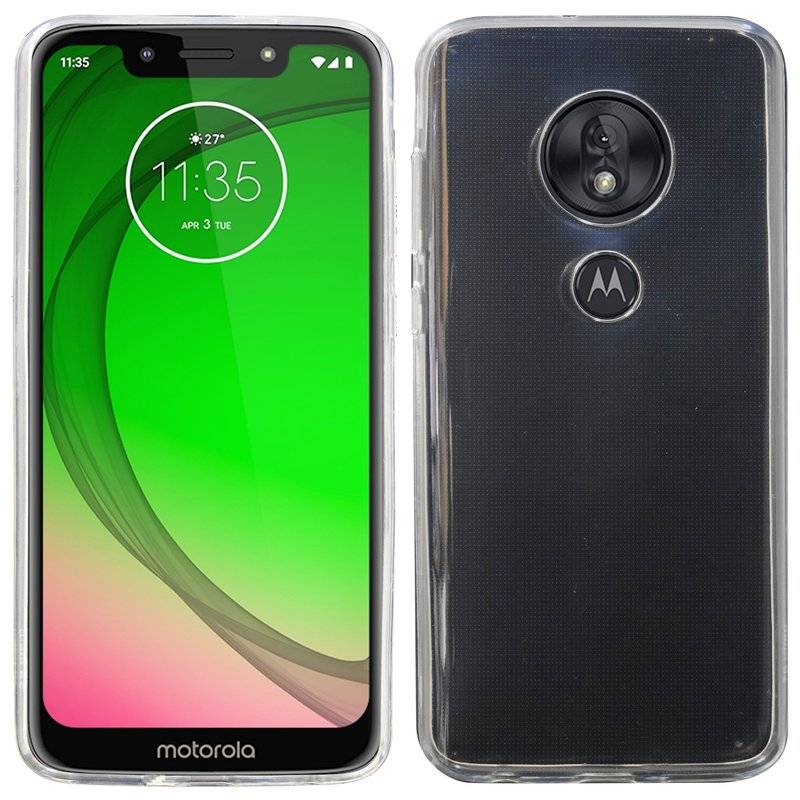 Silikon Hülle Basic kompatibel mit MOTOROLA MOTO G7 PLAY Case TPU Soft Handy Cover Schutz Transparent