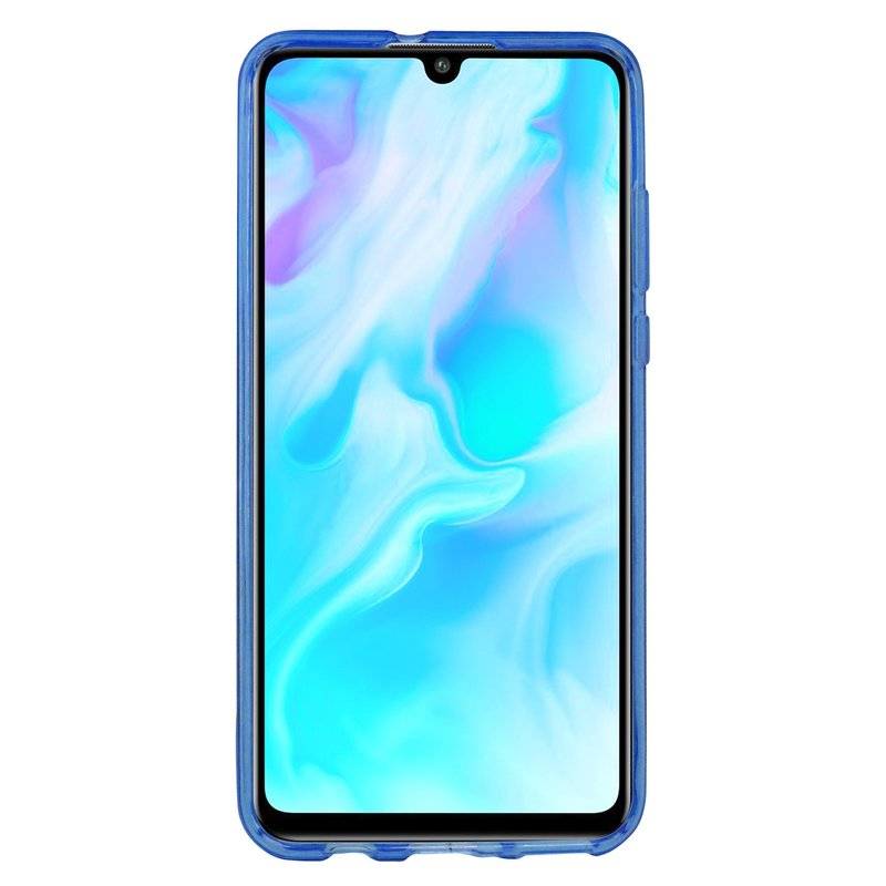 S-Line Hülle Bumper kompatibel mit HUAWEI P30 LITE Silikonhülle Stoßfest Handyhülle TPU Case Cover Blau