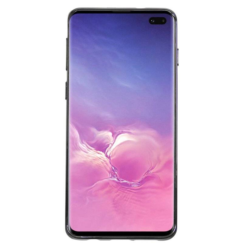 S-Line Hülle Bumper für Samsung Galaxy S10 Plus G975F Silikonhülle Stoßfest Handyhülle TPU Case Cover Schwarz
