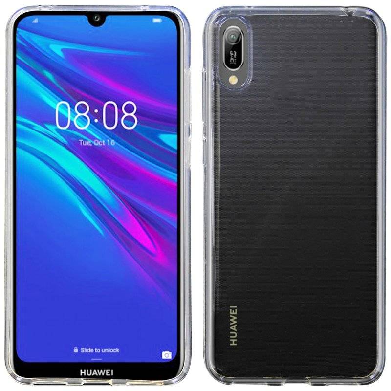 Silikon Hülle Basic kompatibel mit HUAWEI Y6 2019 Case TPU Soft Handy Cover Schutz Transparent