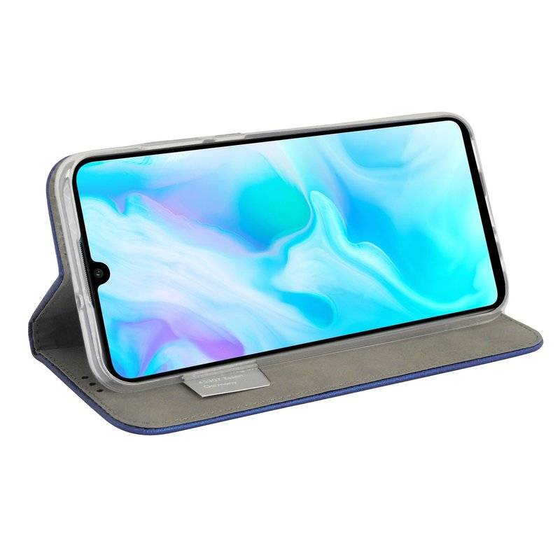 Buch Tasche Smart" für HUAWEI P30 LITE Handy Hülle Etui Brieftasche Schutzhülle mit Standfunktion, Kartenfach Blau"