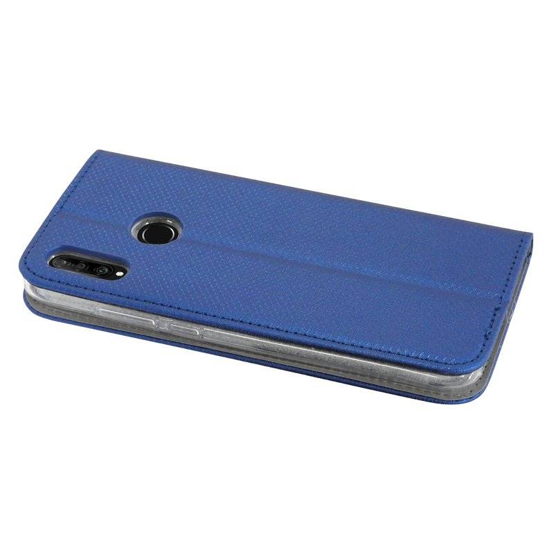 Buch Tasche Smart" für HUAWEI P30 LITE Handy Hülle Etui Brieftasche Schutzhülle mit Standfunktion, Kartenfach Blau"