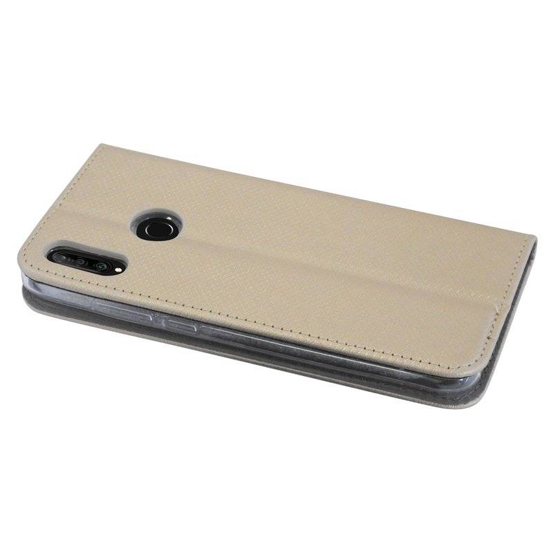 Buch Tasche Smart" für HUAWEI P30 LITE Handy Hülle Etui Brieftasche Schutzhülle mit Standfunktion, Kartenfach Gold"