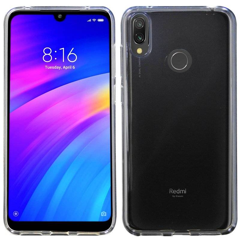 Silikon Hülle Basic kompatibel mit XIAOMI REDMI 7 Case TPU Soft Handy Cover Schutz Transparent