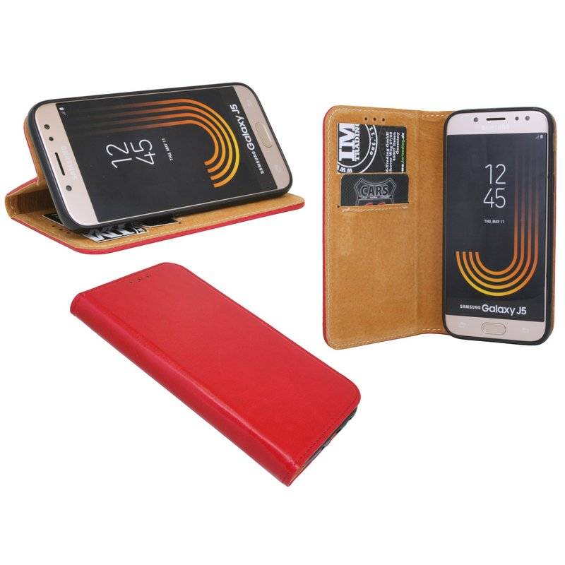 Huawei P20 Pro Leder Tasche Flip Case Schutzhülle Rot