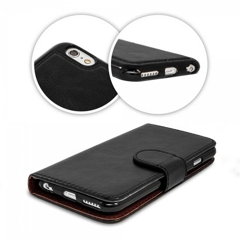 Nokia 7 Plus Tasche Flip Case 2in1 Schutzhülle Schwarz