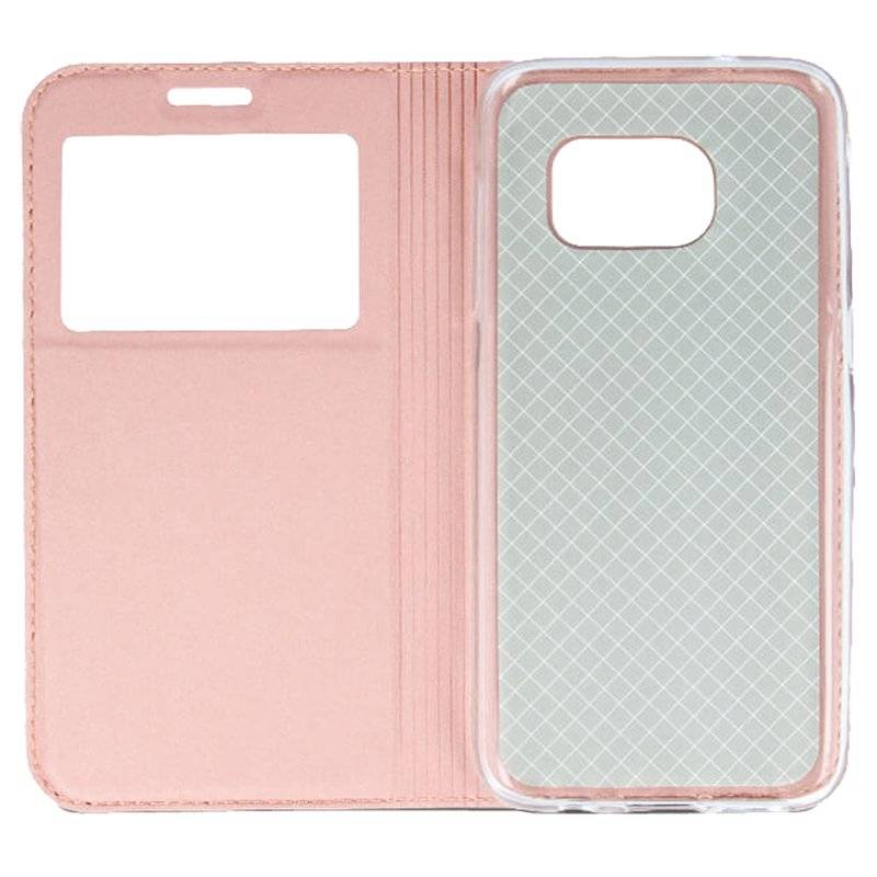 Samsung Galaxy J6 2018 Tasche Flip Case S-View mit Fenster RoseÂ´