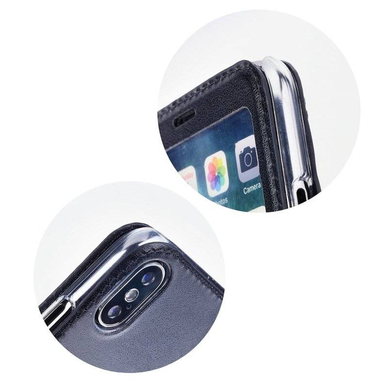 Samsung Galaxy J5 2017 J530F Tasche Flip Case Schwarz mit Display Hülle