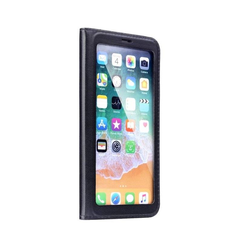 Xiaomi Redmi 5A Tasche Flip Case Schwarz mit Display Hülle
