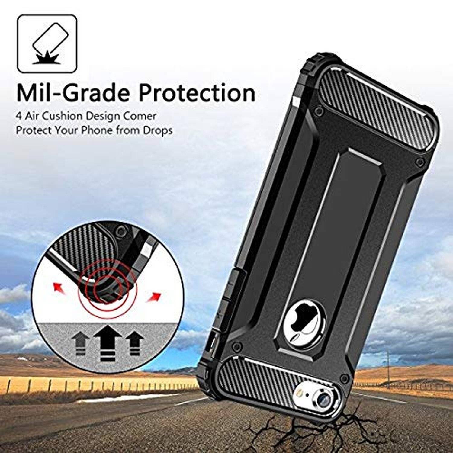 Silikonhülle Schutzhülle Hybrid Armor Hard Case Silber Samsung Galaxy A9 2018 ( A920F )