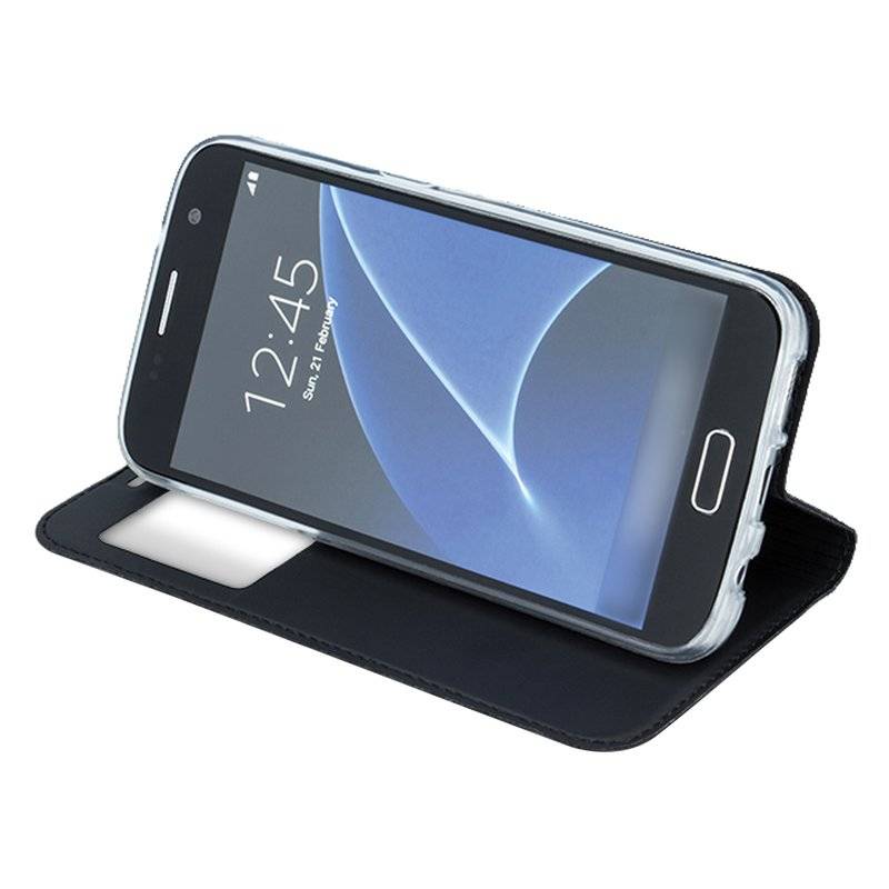 Smartlook S-View Tasche Flip Case Schutzhülle mit Fenster Schwarz Huawei Mate 20