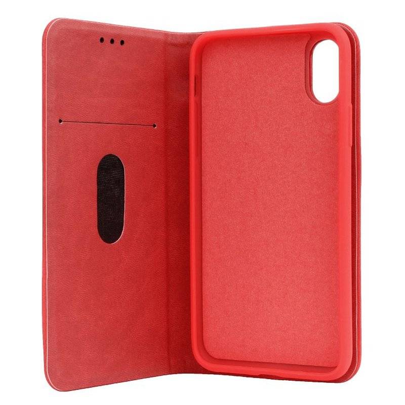Buch Tasche SILK Premium Handy Hülle Schutzhülle mit Standfunktion, Kartenfach Rot für Samsung Galaxy A9 2018 (A920F)
