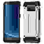 Silikonhülle Schutzhülle Hybrid Armor Hard Case Silber Samsung Galaxy S10 (G973F)