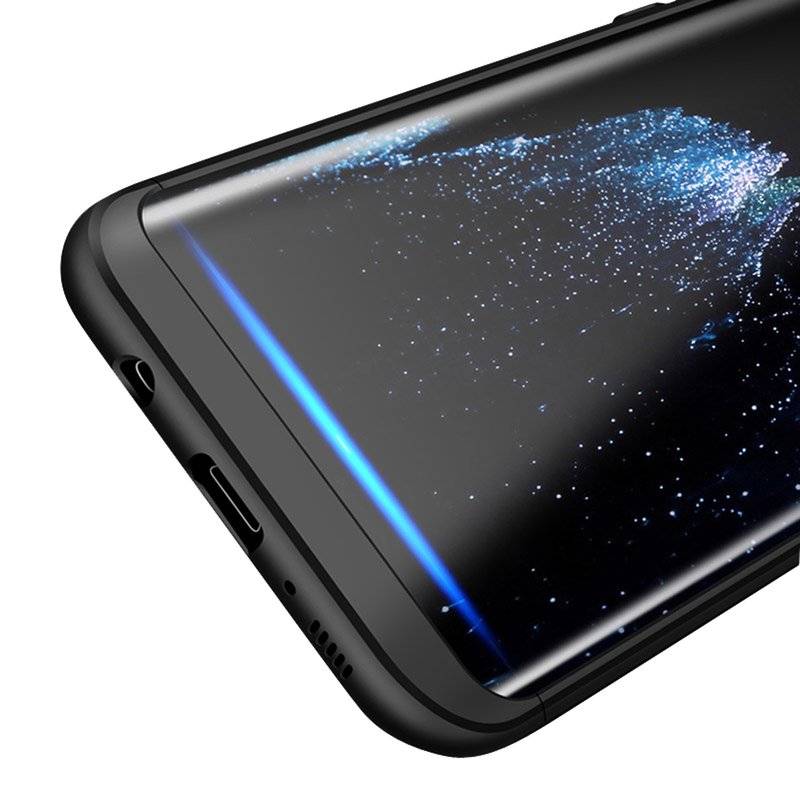 360° Grad Full Cover 3in1 Slim Case Schutz Tasche Handyhülle Huawei Mate 20 Schwarz