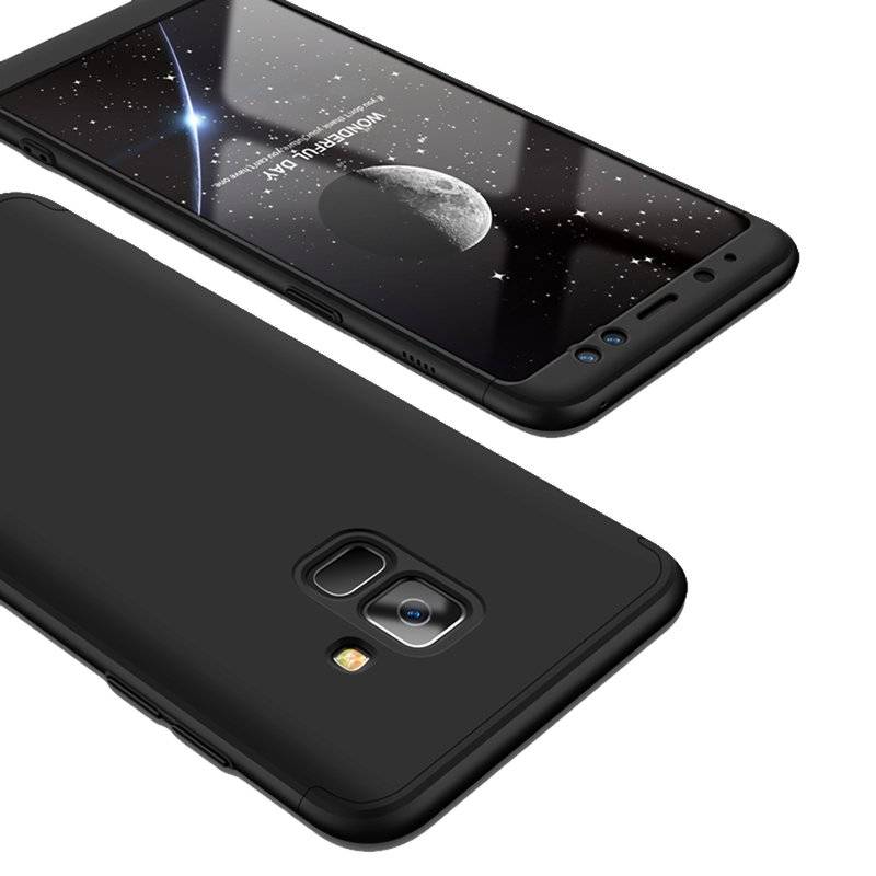 360° Grad Full Cover 3in1 Slim Case Schutz Tasche Handyhülle Huawei Mate 20 Schwarz