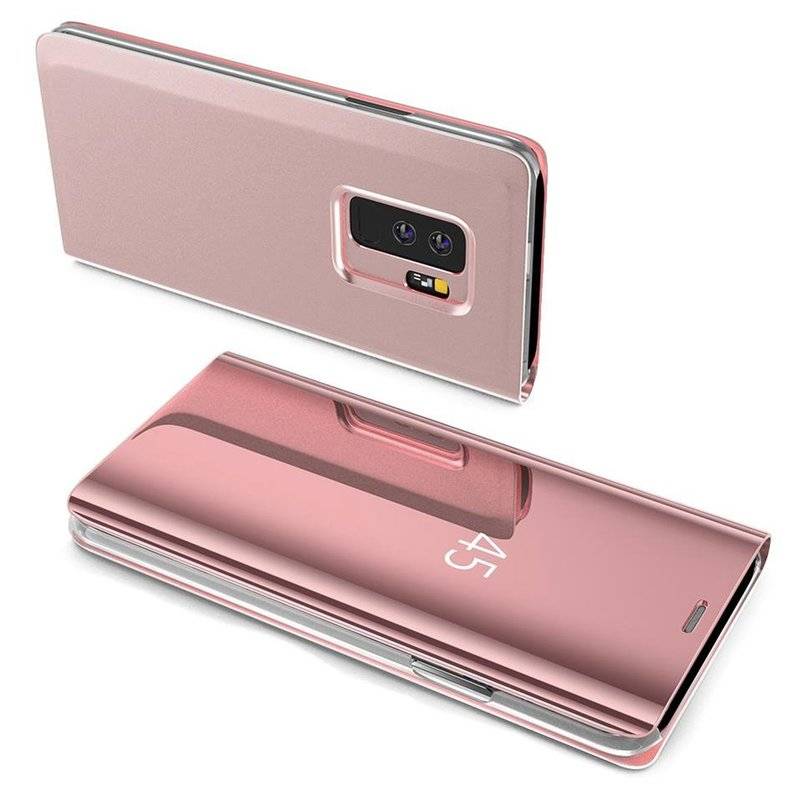 Smart View Spiegel Mirror Smart Cover Schale Etui für Schutzhülle Tasche Case Schutz Clear Rosa Huawei Mate 20