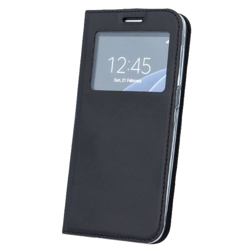 Smartlook S-View Tasche Flip Case Schutzhülle mit Fenster Schwarz Samsung Galaxy M10 (M105FD)