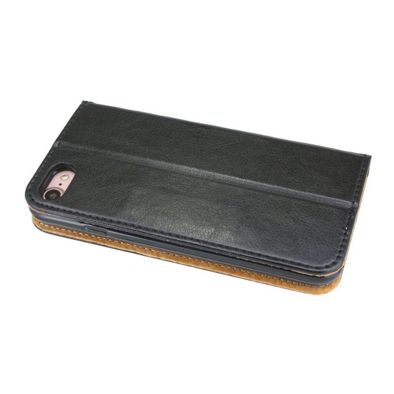 Huawei Y6 Prime 2018 Leder Tasche Flip Case Schutzhülle Schwarz