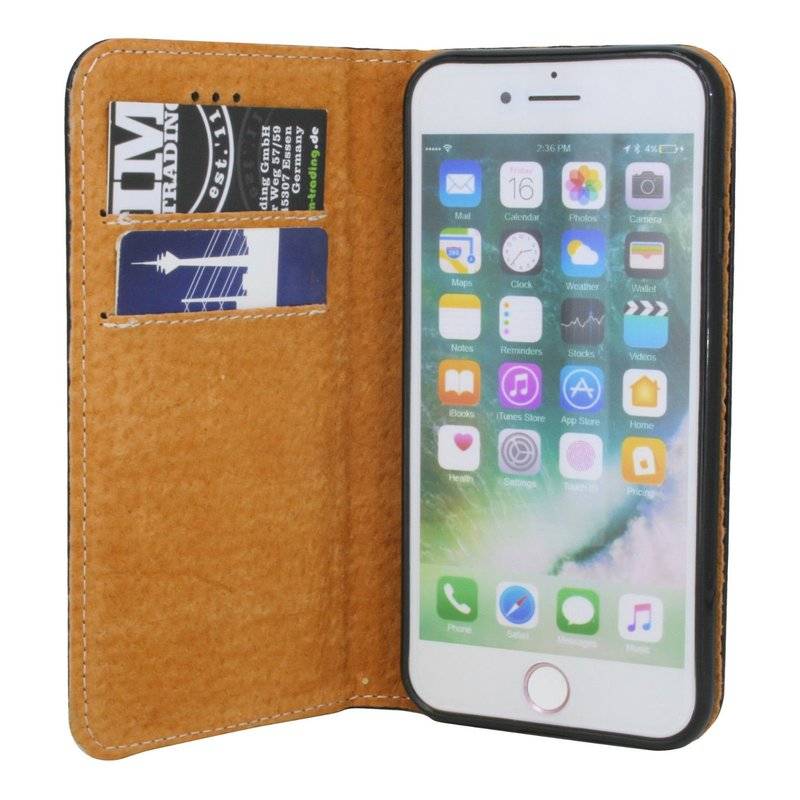 Huawei Y6 Prime 2018 Leder Tasche Flip Case Schutzhülle Schwarz