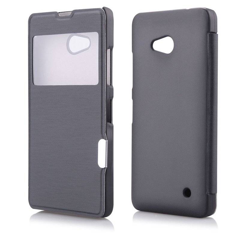 Nokia Lumia 640 Handyhülle Tasche Flip Case Smartphone Schutzhülle Schwarz