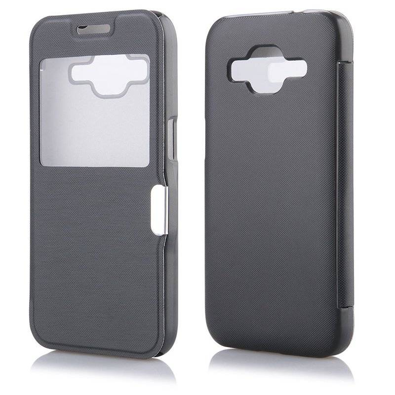 Samsung Galaxy Core Prime Handyhülle Tasche Flip Case Smartphone Schutzhülle Schwarz