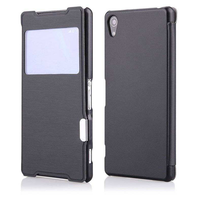 Sony Xperia Z2 Handyhülle Tasche Flip Case Smartphone Schutzhülle Schwarz