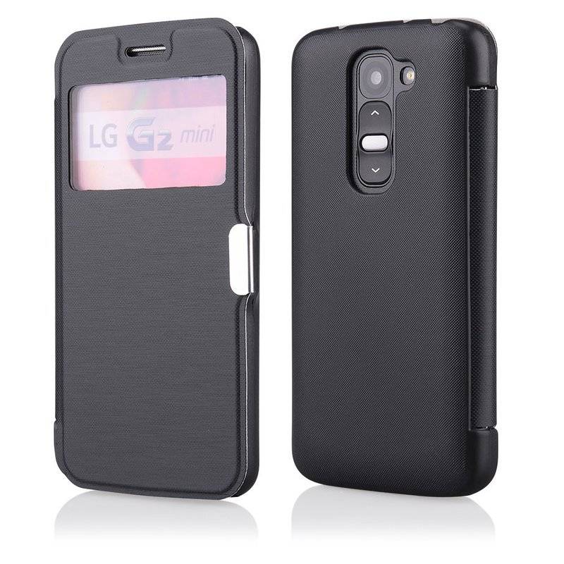 LG G2 Mini Handyhülle Tasche Flip Case Smartphone Schutzhülle Schwarz