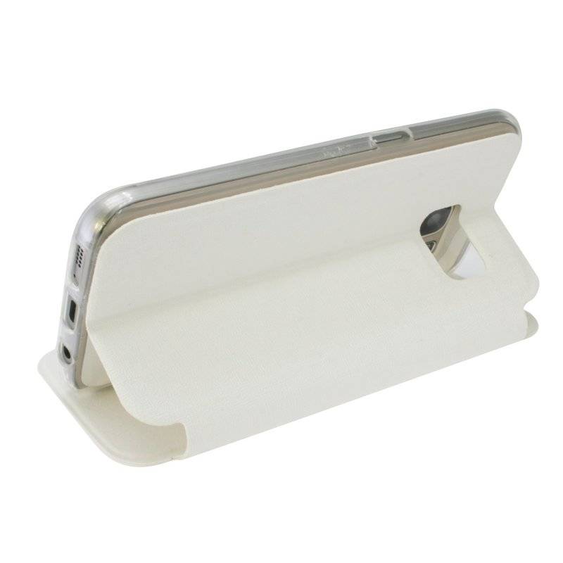 Huawei P8 Handyhülle Tasche Flip Case S-View Fenster Schutzhülle Weiß