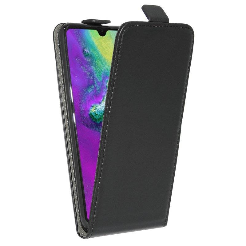 Flip Case kompatibel mit HUAWEI MATE 20X Handy Tasche vertikal aufklappbar Schutzhülle Klapp Hülle Schwarz