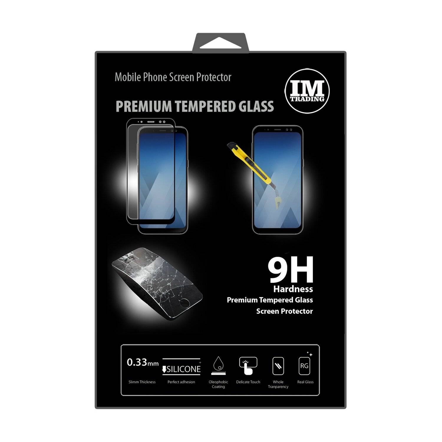 Huawei P10 Lite Schutzglas Schwarz Handy Schutzglasfolie 9H Display Schutzfolie
