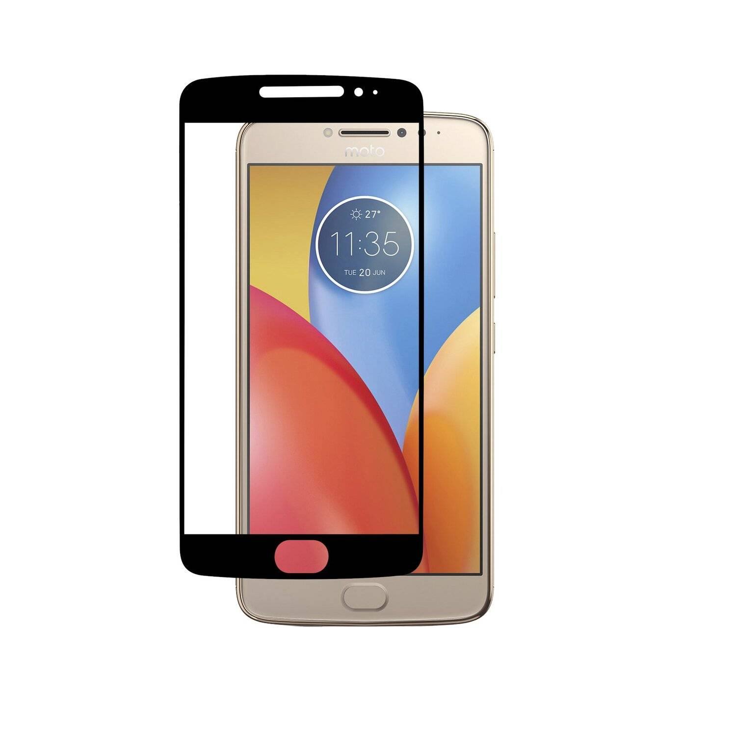 Motorola Moto E4 Plus Schutzglas Schwarz Handy Schutzglasfolie 9H Display Schutzfolie