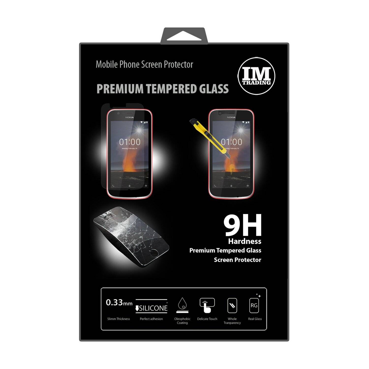 Nokia 1 Schutzglas Handy Schutzglasfolie 9H Display Schutzfolie