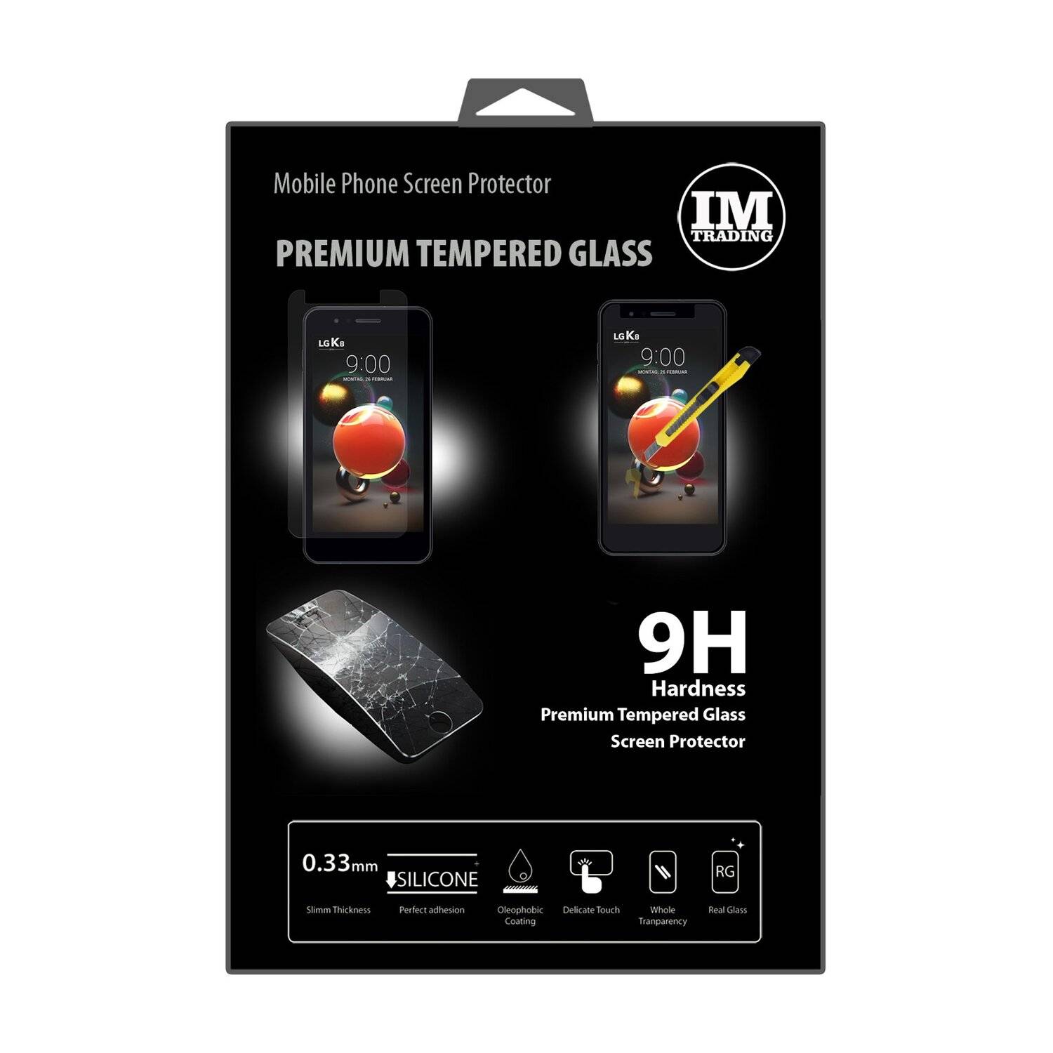 LG K9 Schutzglas Handy Schutzglasfolie 9H Display Schutzfolie