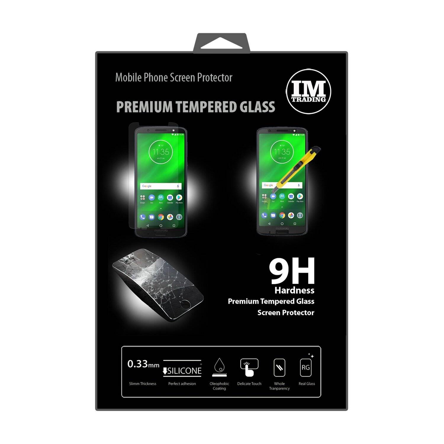 Motorola Moto G6 Plus Schutzglas Handy Schutzglasfolie 9H Display Schutzfolie