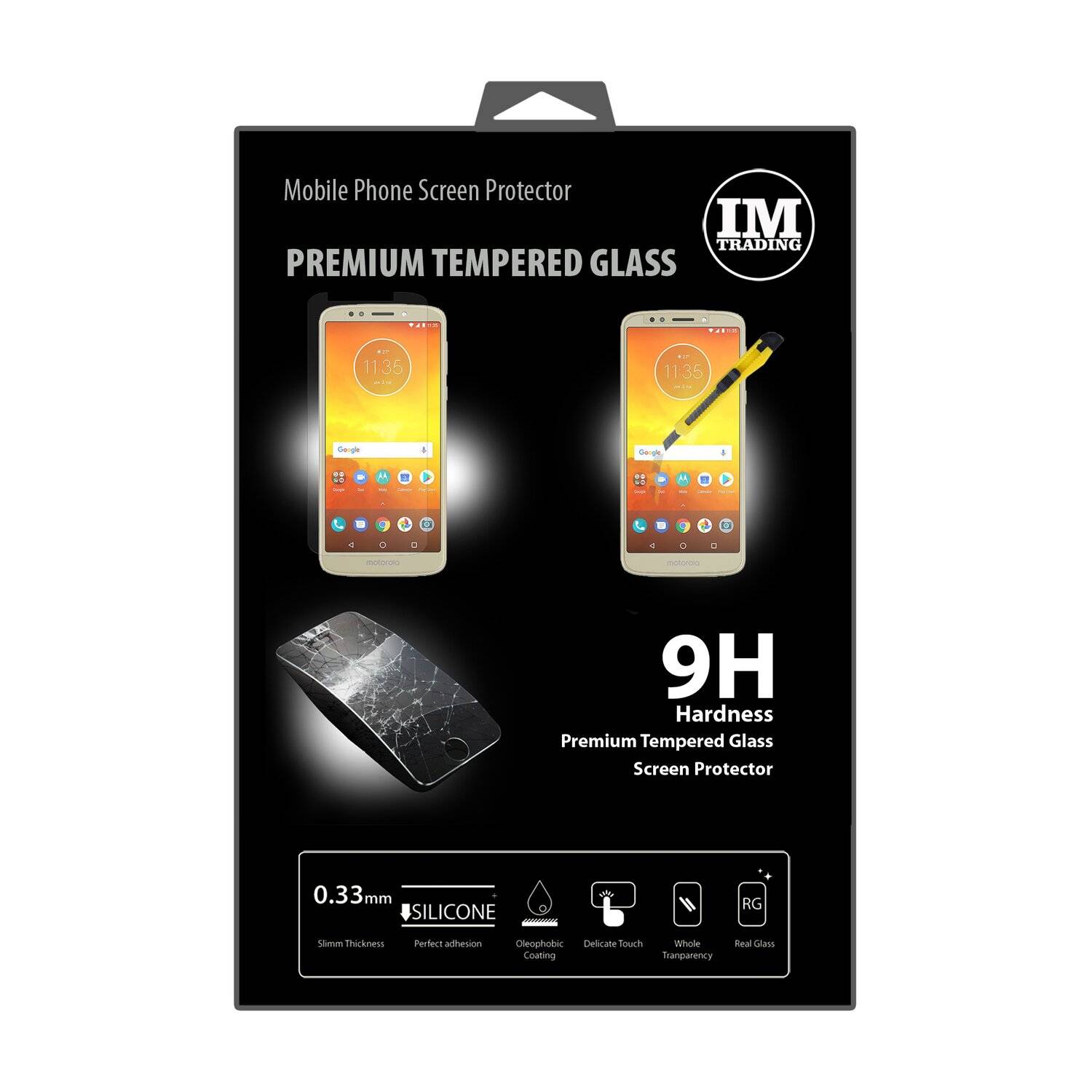 Motorola Moto E5 Schutzglas Handy Schutzglasfolie 9H Display Schutzfolie