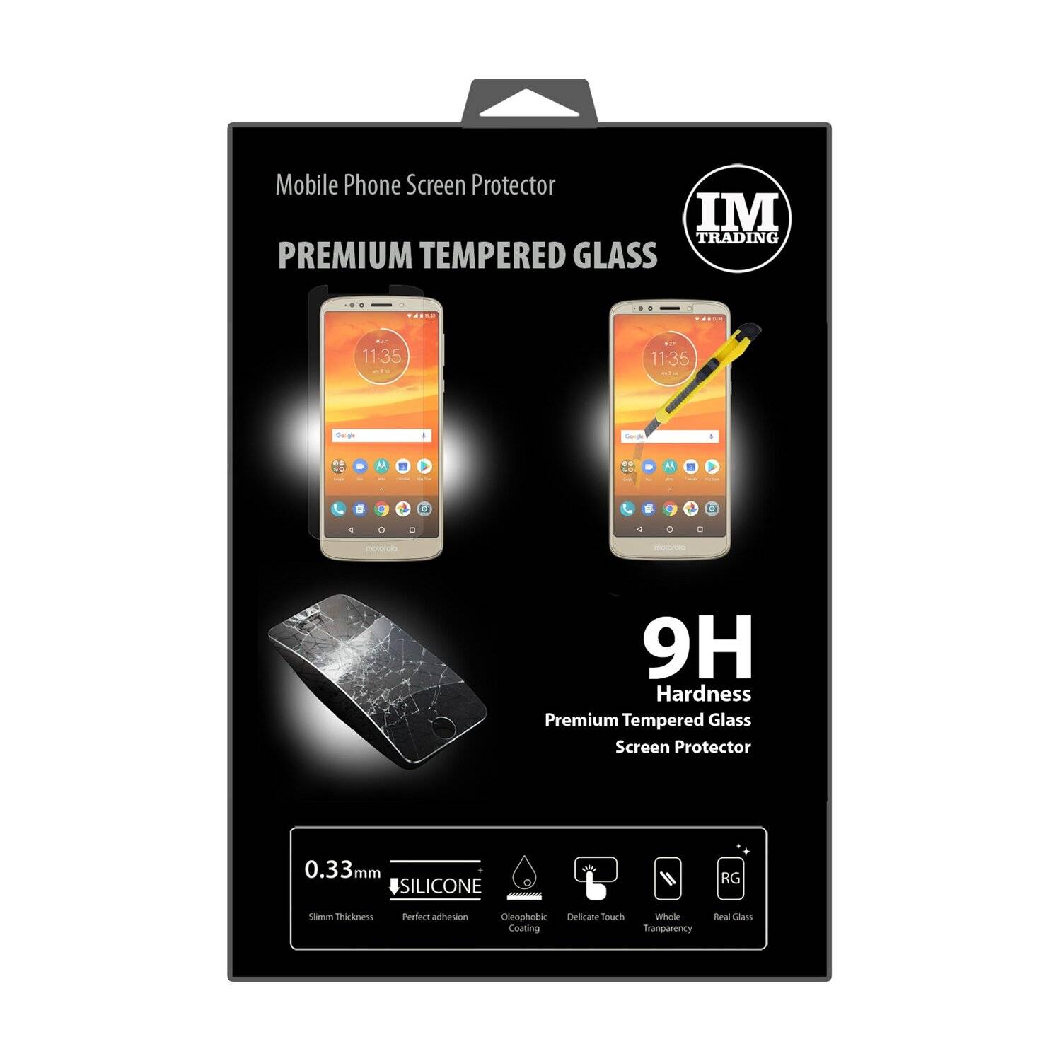 Motorola Moto E5 Plus Schutzglas Handy Schutzglasfolie 9H Display Schutzfolie