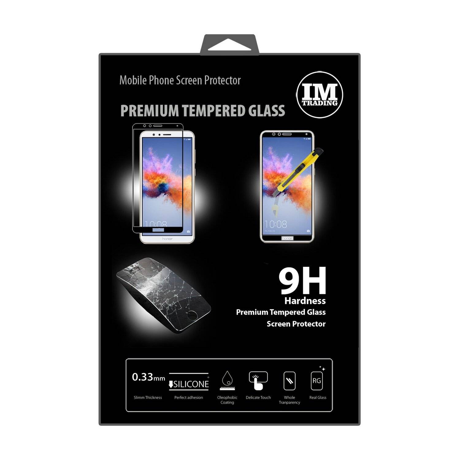 Honor 7X 3D Schutzglas Schwarz Handy Schutzglasfolie 9H Display Schutzfolie