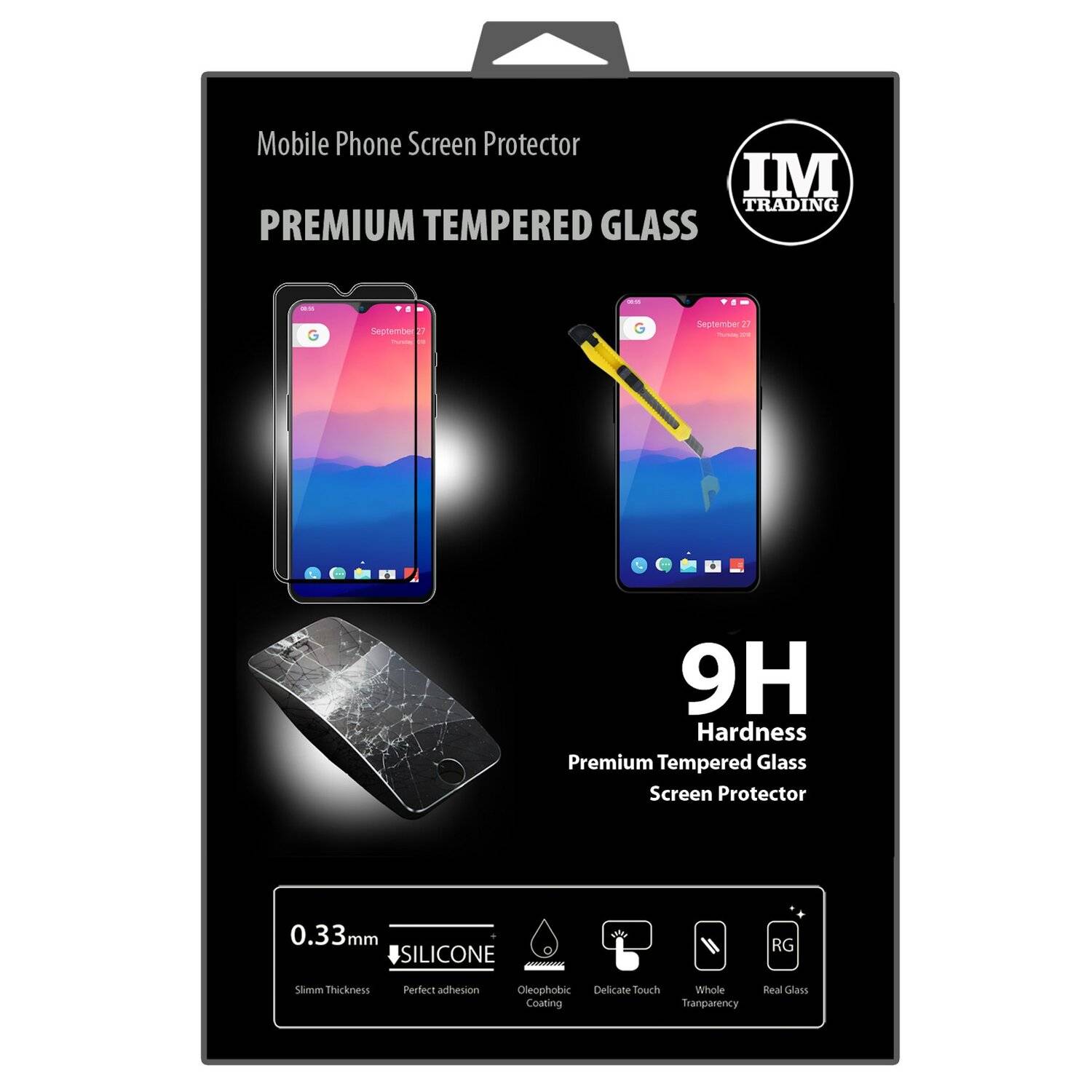 OnePlus 6T Schutzglas 5D Display 9H Tempered Schutzglas