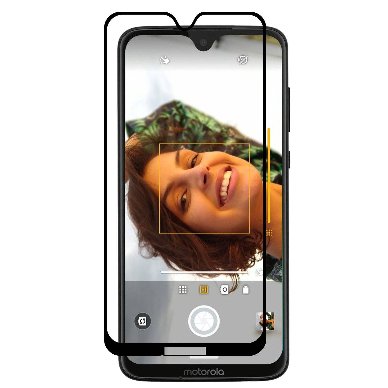 5D Schutz Glas kompatibel mit MOTOROLA MOTO G7 Curved Schutz Folie Vollständig Klebend und Abdeckung