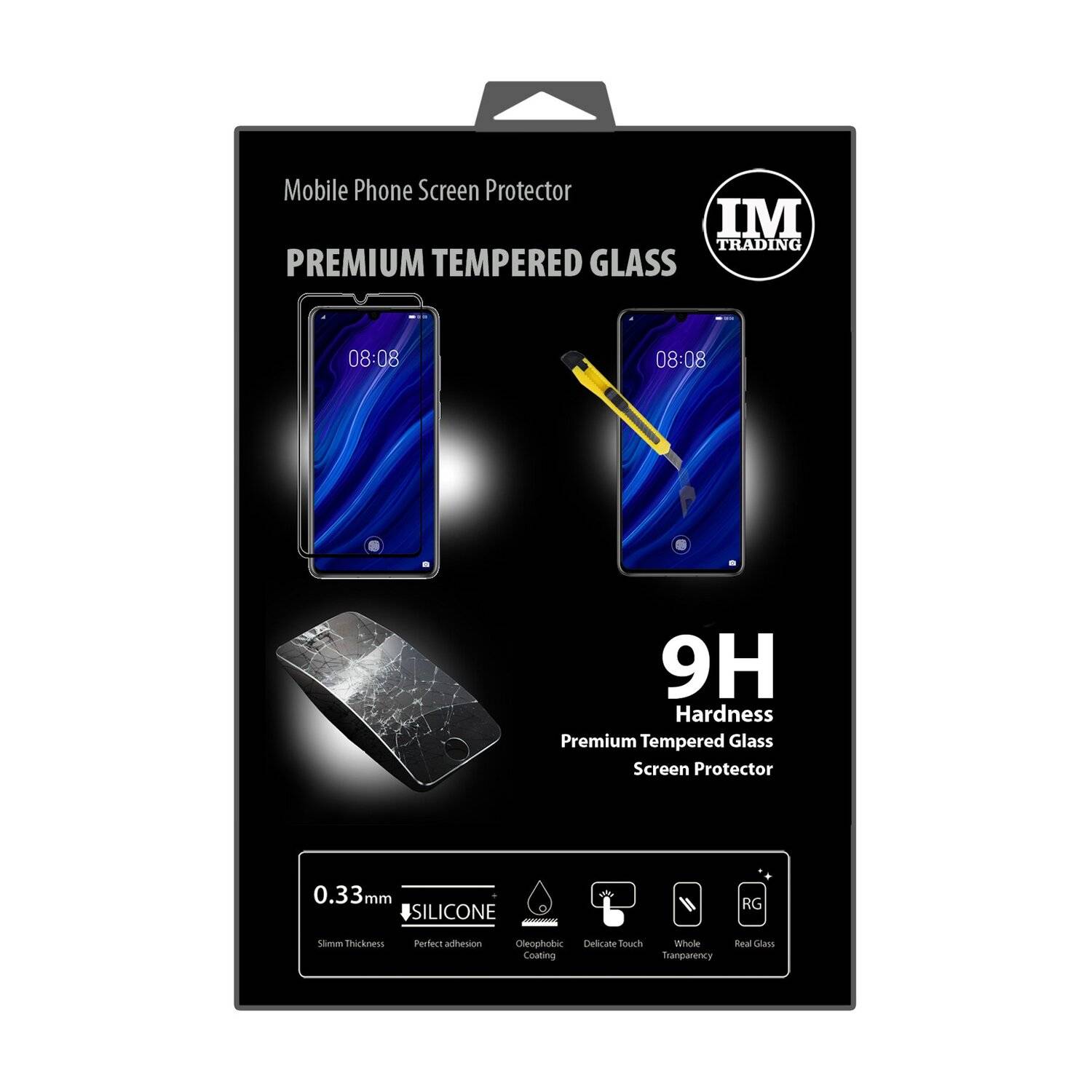 5D Schutz Glas kompatibel mit HUAWEI P30 Curved Schutz Folie Vollständig Klebend und Abdeckung