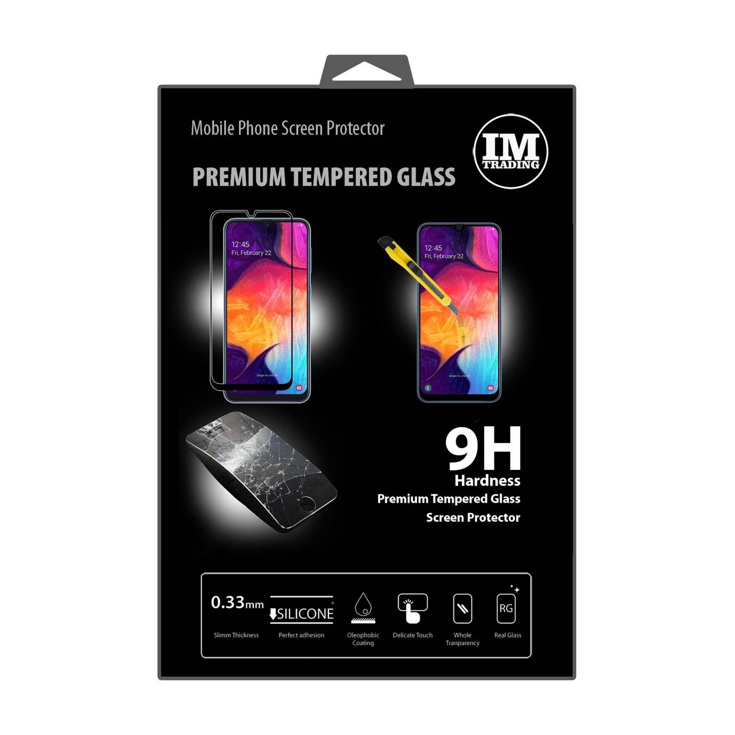 5D Schutz Glas kompatibel mit SAMSUNG GALAXY A50 (G505F) Curved Schutz Folie Vollständig Klebend und Abdeckung