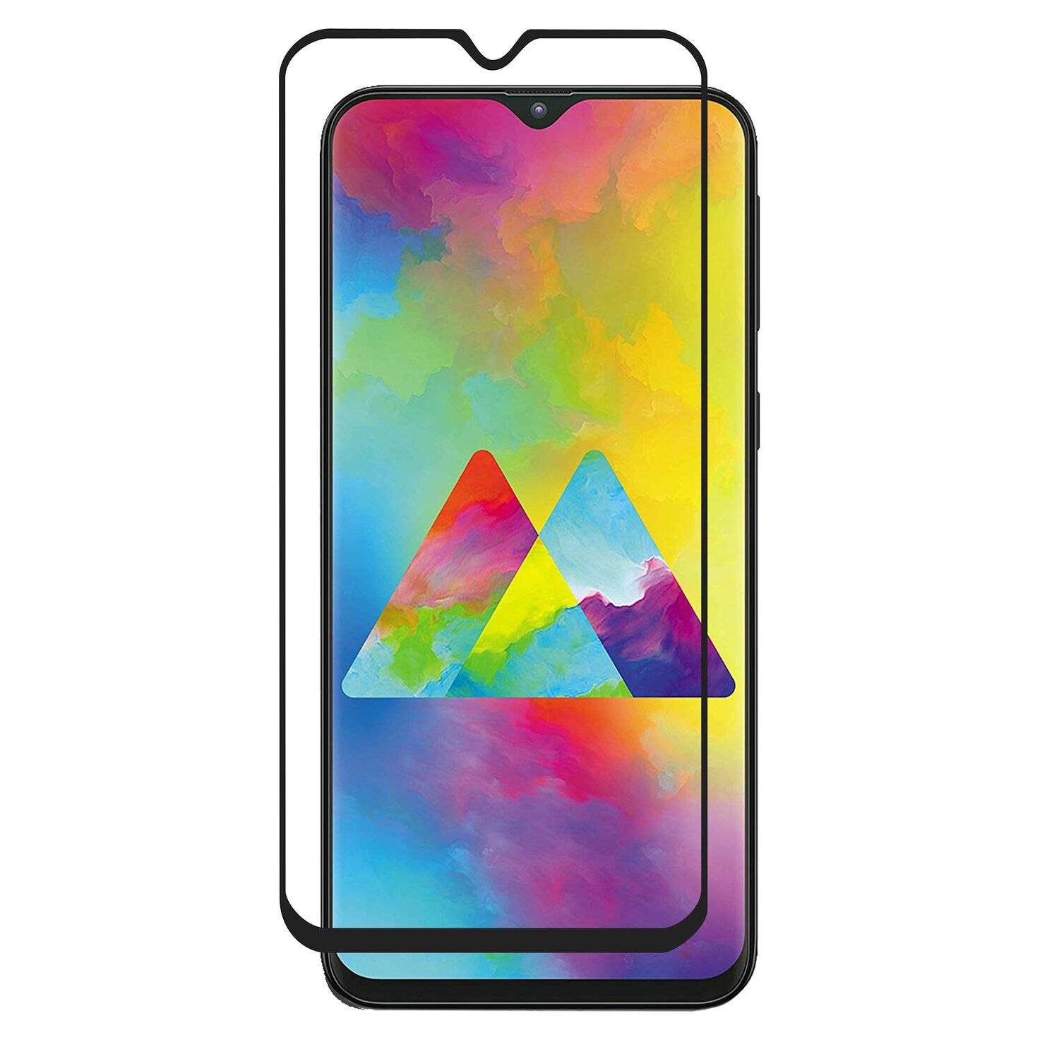 5D Schutz Glas kompatibel mit SAMSUNG GALAXY M20 (M205FD) Curved Schutz Folie Vollständig Klebend und Abdeckung