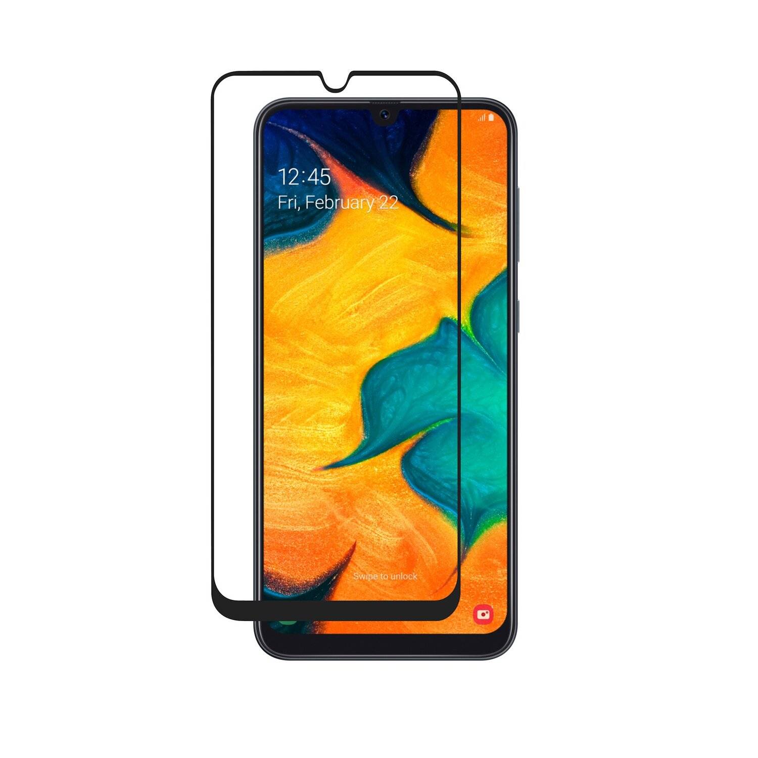 5D Schutz Glas kompatibel mit SAMSUNG GALAXY A30 (A305F) Curved Schutz Folie Vollständig Klebend und Abdeckung