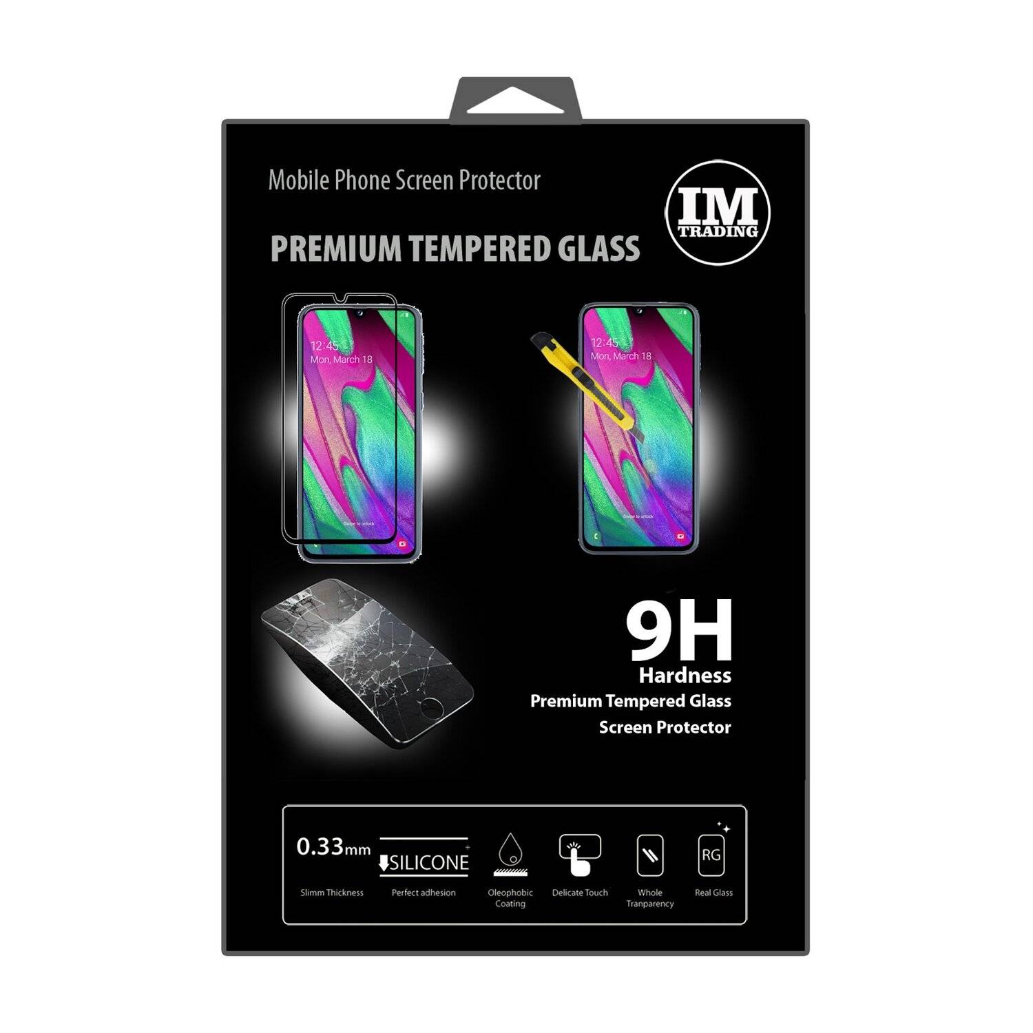 5D Schutz Glas kompatibel mit SAMSUNG GALAXY A40 (A405F) Curved Schutz Folie Vollständig Klebend und Abdeckung