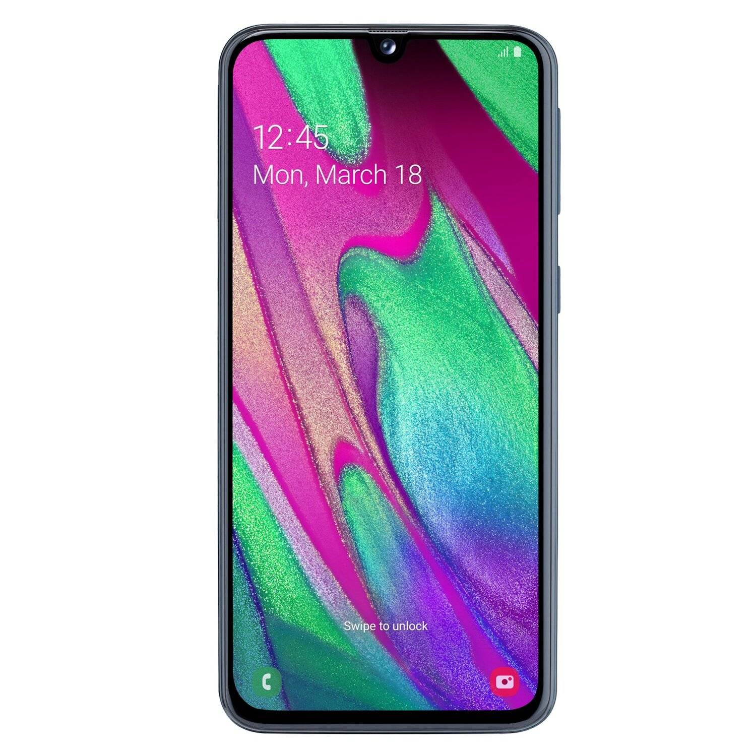 5D Schutz Glas kompatibel mit SAMSUNG GALAXY A40 (A405F) Curved Schutz Folie Vollständig Klebend und Abdeckung