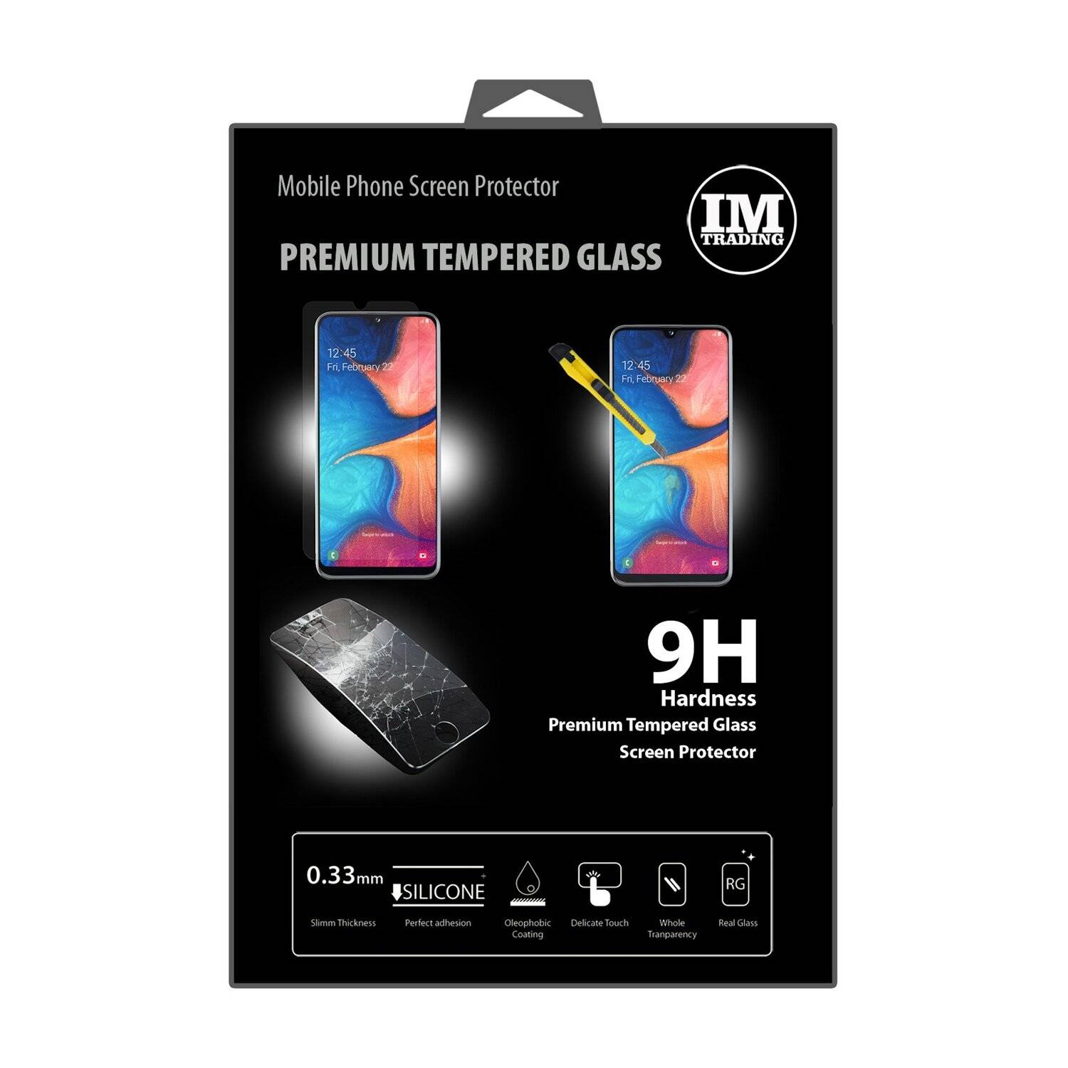 Schutzglas 9H kompatibel mit SAMSUNG GALAXY A20 ( A205F ) Displayschutzfolie Schutzfolie Passgenau Glas
