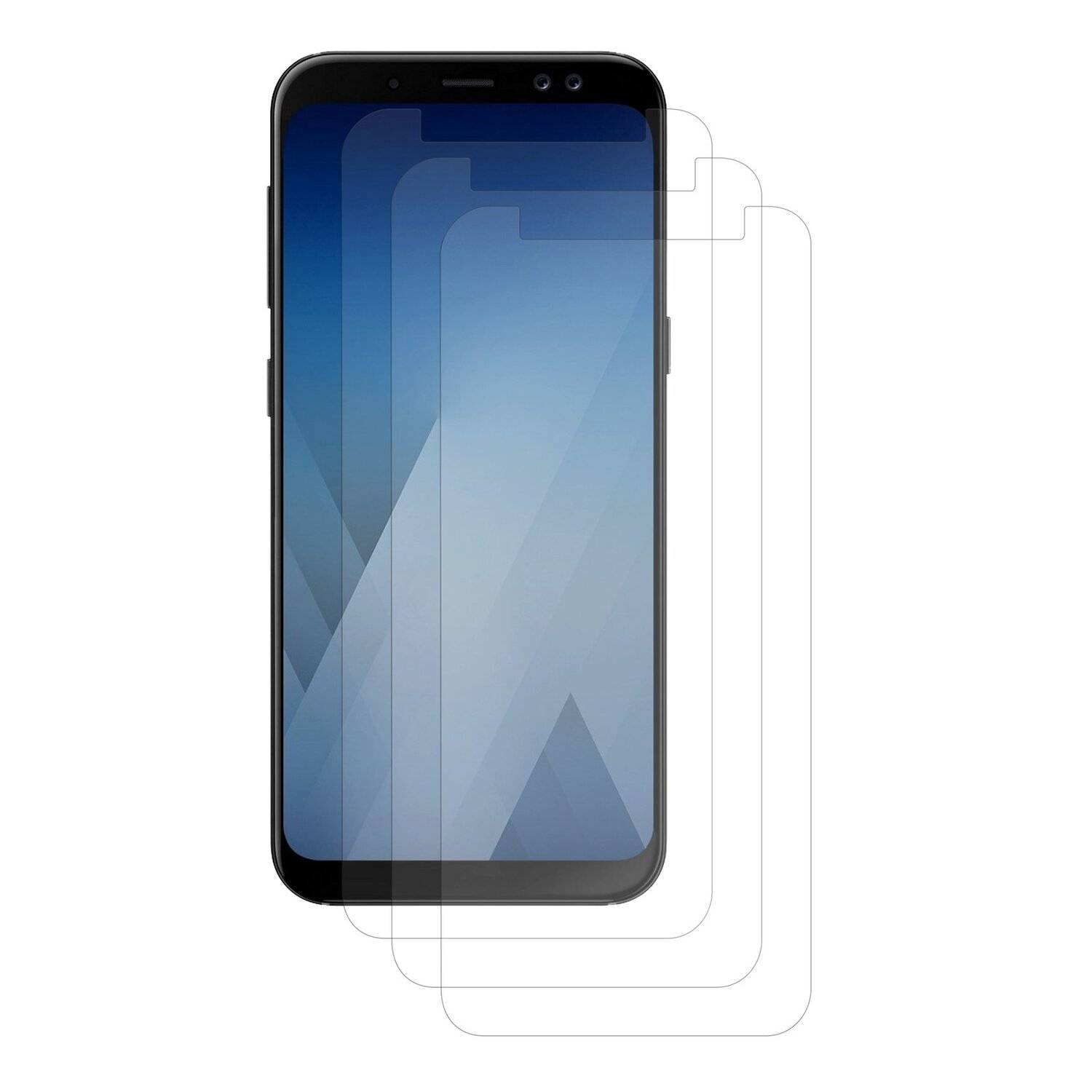 3x Premium Matt Display Schutz Folie Folien für Samsung Galaxy A8 2018 (A530F)
